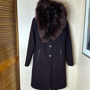 Brand new RW&CO wool coat plum